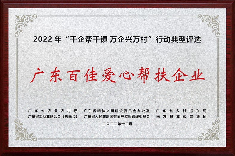 8月3日上午，東莞市舉行2023年“6·30”助力鄉村振興暨東莞慈善日活動儀式。在活動儀式上，宣讀了2022年廣東“千企幫千鎮、萬企興萬村”行動典型東莞市入選企業和個人名單，我集團慷慨解囊助力鄉村振興